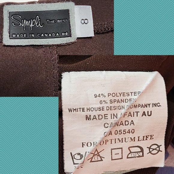 Sympli Maroon Stretch Knit High Rise Cuffed Ankle Pants - Picture 5 of 5